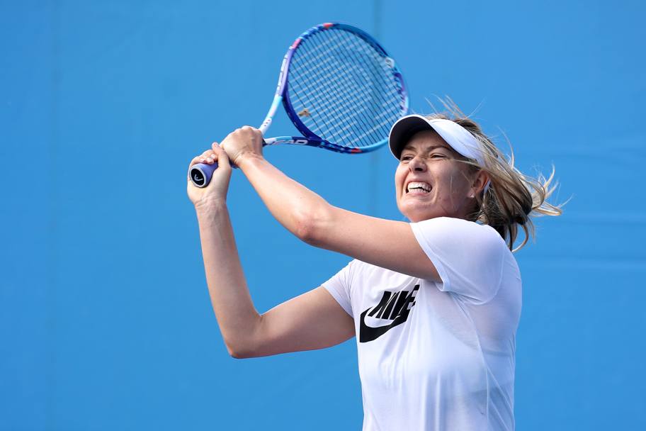 Gli allenamenti della russa Maria Sharapova. (Getty Images)